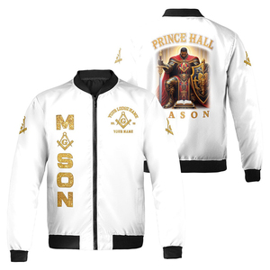 Chaqueta Bomber Personalizada de la Francmasonería para Maestro Masón, Tallas S-5XL, Chaqueta Sublimada de Manga Larga Hecha a Medida de Alta Calidad, 2026 - Product Image 4