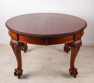 Mesa de Comedor Tradicional Wiosea, Fabricada en Madera de Caoba con Patas Talladas, Extensible y Ovalada, para Sala de Estar - Product Image 5