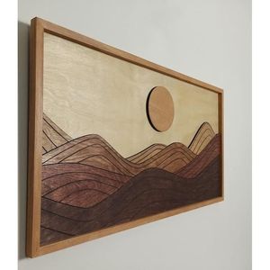 Décoration murale en bois MDF moderne, design d'intérieur luxueux avec élégantes enseignes murales en bois - Product Image 2