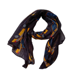 Bufanda Étnica de Algodón con Estampado Animal, Nueva Bufanda de Diseño Transpirable para Mujer, Chal Largo Tradicional para Dama - Product Image 3