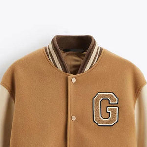 Wholesales Versity <b>Jacket</b> for Men Stand Customized Logo Design 100% Wool High Quality Product Factory Made Light Weight <b>UK</b> Best - Product Image 4