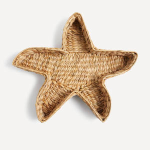 Panier de service en jacinthe d'eau fait main à motif étoile, prix de gros direct fabricant, pour comptoir de cuisine - Product Image 1