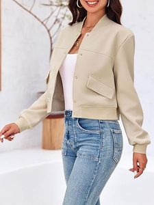 Chaqueta Bomber Blanca Personalizada para Mujer, Precio al por Mayor, Zeta Phi Beta, Tejido Sólido Antiencogimiento, Cierre de Cremallera, Largo Regular, Estilo Crop - Product Image 4