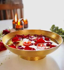 Handmade Metal Urli Bowl with Unique Texture for Artistic Home Decor and Gifting - Product Image 4