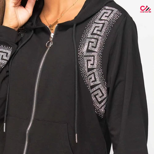 Customized Logo Hooded Casual Women Tracksuits High Quality 100% Cotton with New Design Solid Pattern Winter <b>Sweating</b> <b>Top</b> - Product Image 6