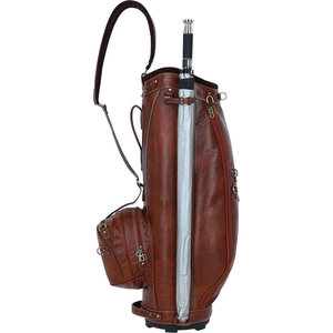 High Quality Custom Made Leather <b>Golf</b> Bag For Unisex Best Seller Lightweight Genuine Leather <b>Golf</b> Bags In Cheap Price - Product Image 3