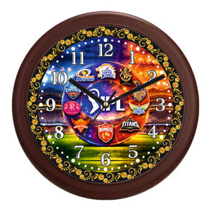 Premium IPL <b>Cricket</b> Wall Clock with Personalization Printing Thanksgiving & Christmas Home Decor - Product Image 1