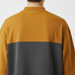 Camiseta de Cuello Redondo para Hombre, Corte Holgado, Estilo Contemporáneo, Algodón Suave y Transpirable, Forma Oversize - Product Image 5