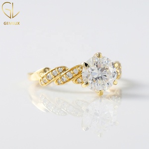 Round Cut Moissanite Diamond Twisted Engagement <b>Ring</b> For Women, <b>925</b> <b>Silver</b> <b>Ring</b>, Diamond <b>Ring</b> Anniversary Gift for Her - Product Image 3