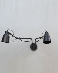 Modern industrial double head swing arm wall <b>lamp</b> black metal led indoor luxury sconce for bedroom bedside living room <b>study</b> - Product Image 2