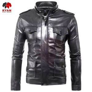 Veste en cuir pour homme, cuir véritable, couleur unie, matériau durable, fabrication OEM ODM disponible - Product Image 2