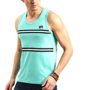 เสื้อกล้ามผู้ชายระบายอากาศดี ออกแบบโลโก้ได้ตามต้องการ สำหรับขายออนไลน์ ขายส่ง เสื้อกล้ามออกกำลังกายสีพื้น - Product Image 1