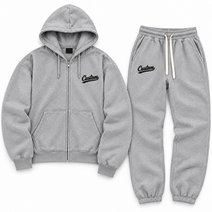 Ensemble de survêtements légers zippés assortis avec imprimé patchwork intégral, coupe oversize pour homme, en molleton de haute qualité, style sportswear USA - Product Image 5