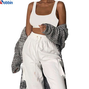 Conjunto Deportivo de Verano para Mujer, de Alta Calidad, con Logotipo Personalizado, Estilo Hip Hop, 2 Piezas, 100% Algodón Ecológico, Pantalones Cargo, Estilo Casual - Product Image 6