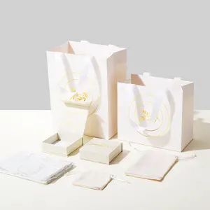 Premium Organic Recycled Microfiber Pouch Gift Bag Bracelet Necklace Ring Earring Jewellery Set Magnetic Box Packaging