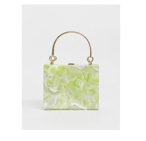 Elegant Bohemian Marble Effect Resin Clutch <b>Bag</b> Chain Handle Magnetic Closure Evening Handbag All Seasons Style Fashion - Product Image 3