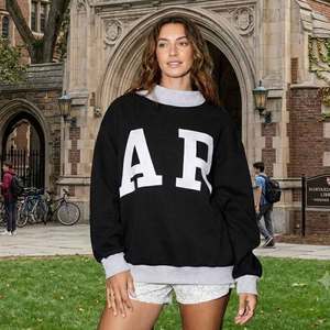 Sweat-shirt oversize à col montant pour femme, pull décontracté et confortable, sweat-shirt à col montant pour femme en polaire douce, coupe décontractée - Product Image 1