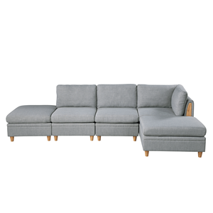 5PC grigio chiaro modulo Set per soggiorno divani - Product Image 6