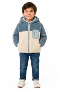 Chaqueta con Capucha de Felpa para Niños Livster, Chaqueta de Invierno con Capucha de Sherpa Suave, Cálida y Acogedora, con Cierre Completo - Product Image 1