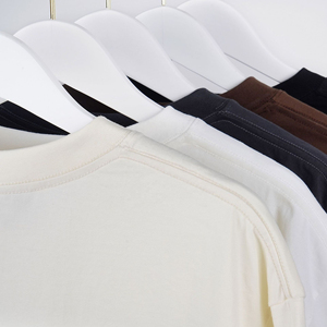 เสื้อยืดคอตตอน 100% ทรงโอเวอร์ไซส์ คอหนา ตัดเย็บพิเศษ ไหล่ตก พิมพ์ลายพัฟฟ์ตามสั่ง สำหรับผู้ชาย - Product Image 5