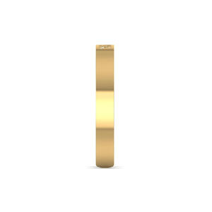 Bracelet jonc personnalisé en or jaune 14 carats avec nom et lettre, serti de diamants Moissanite de clarté VVS1 pour femme - Product Image 4