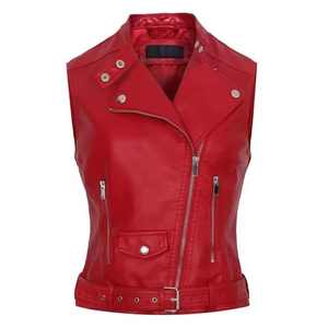 Chaleco de Cuero Elegante para Mujer, Chaleco de Motociclista a la Moda, Duradero, Cómodo, Suave, de Primera Calidad, para Uso Diario - Product Image 1