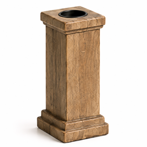 Textured Wood Candle Display <b>Piece</b> for Warm Home Ambiance Console Tables <b>Mantels</b> Bedrooms and Event Decor - Product Image 4