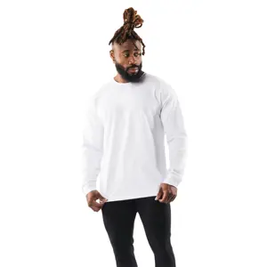 पुरुषों के ओवरसाइज़्ड टॉप रनिंग शर्ट लंबी आस्तीन वाली टी-शर्ट कस्टम बेस लेयर टॉप