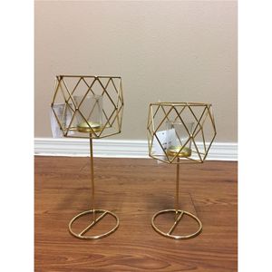 Matte Black Iron <b>Tea</b> Light Candle Holder Set 5-Cup Glass Votive <b>Stand</b> Luxury Table Centerpiece For Living Room Home Decoration - Product Image 4