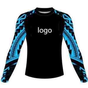 Chemise de surf de qualité supérieure avec protection solaire, tissu respirant et impression par sublimation résistante à la décoloration, rashguard - Product Image 1