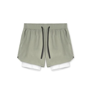 Shorts de sport cargo 2-en-1 personnalisés pour hommes, en nylon imprimé, pour la gym, l'entraînement et la course à pied – Vente en gros - Product Image 3