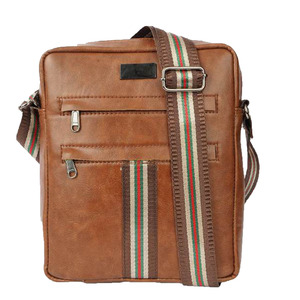 Premium PU Leather Business Sling Bag Stylish Crossbody Chest Pack Lightweight Travel Organizer/Planner Custom Logo Embossed - Product Image 1