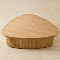 Table basse artisanale extensible et pliable en bois naturel, style moderne rustique, pour la décoration de la maison, salon ou bureau