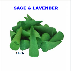 Cônes d'encens naturels à la sauge et à la lavande Fourniture en gros de cônes d'encens de meilleure marque (vert) - Product Image 1