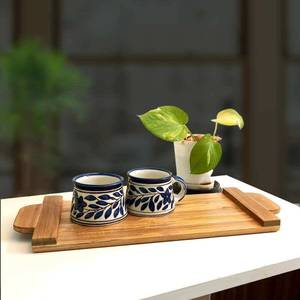 Rectangular Wooden <b>Storage</b> <b>Tray</b> With glossy look premium quality durable Table Surface Classic Design For Serving And Display - Product Image 1