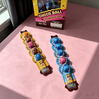 Bande de 24 bonbons chocolatés Choco Ball en blister, boules de chocolat composées en forme d'ours de dessin animé, emballage suspendu, boîte de présentation