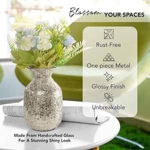 Vase à fleurs décoratif fait main pour l'art floral et la décoration intérieure, vase à fleurs en métal de qualité supérieure pour ornement de maison à prix abordable - Product Image 4
