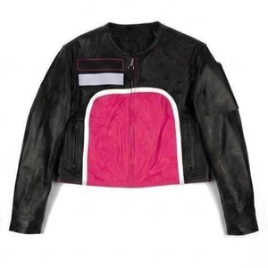 Custom Sorority Women's Leather Jacket Motorsport Motorcycle Riding <b>Coat</b> Front Zip Up Racing Biker Jacket Outerwear Label - Product Image 1