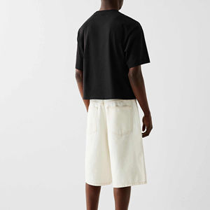 T-shirt ample 100 % coton pour homme, style streetwear, manches classiques, haute qualité, 220 g, tricoté sans couture sur le devant, respirant - Product Image 3