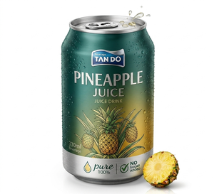 Jus de fruits frais d'ananas 330 ml, purée naturelle avec emballage en boîte/bouteille, boissons savoureuses avec marque privée du fournisseur - Product Image 3