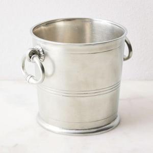 Seau à glace décoratif de Noël style piédestal pour champagne et vin, avec poignées en forme de bois de cerf, couleur argent - Product Image 2