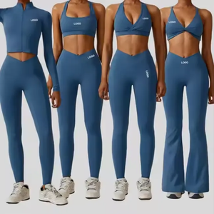 Wholesale Gym Workout Women Yoga Wear Sport Hot Sex <b>Lace</b> Front Logo Workout Pants Set New Design Yoga Sets Light Weight Women - Product Image 5