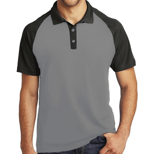 Chemise classique pour homme à manches courtes en tricot uni avec col de golf, tissu anti-rides et à séchage rapide - Product Image 1