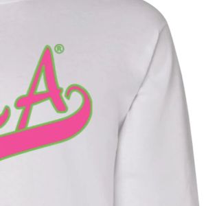 Sweat-shirt blanc à manches longues avec motif, col rond, pull décontracté pour femme, haut de sport, poignets côtelés, logo imprimé, vêtement de mode - Product Image 4