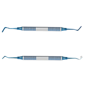 Kit de 7 piezas de instrumentos dentales de composite azules, herramientas manuales de acero inoxidable para limpieza y relleno de dientes, CE, puente óseo - Product Image 6