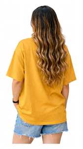 เสื้อยืดผู้หญิงฤดูร้อน สีกรมท่า ผ้าฝ้ายนุ่ม สวมใส่สบาย แขนสั้น ระบายอากาศได้ดี คุณภาพสูง ปรับแต่งได้ คอกลม ทรงหลวม พิมพ์ลายซิลค์สกรีน - Product Image 6