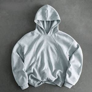 Sudadera con capucha personalizada para hombre, de forro polar grueso, con hombros caídos, para marcas de streetwear estadounidenses, MOQ al por mayor - Product Image 1