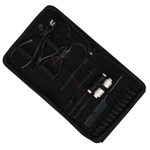 Kit de herramientas para extensiones de cabello Micro Link: Gancho de tracción, enhebrador de bucles, alicates para extensiones de cinta, peine de cola, clips de seccionamiento para dedos, agujas - Product Image 1