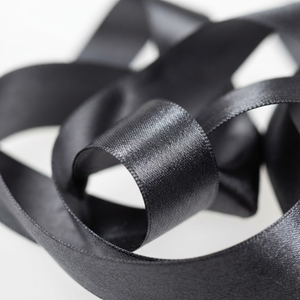 6mm Charcoal Gray Single Face Satin Ribbon Factory Direct 20 Rolls x 8 Meter for Tech Packaging Watch <b>Boxes</b> Gift Tags Wholesale - Product Image 3