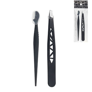 Juego de Pinzas y Depilador de Cejas Negro, Kit de Recorte de Cejas - Product Image 1